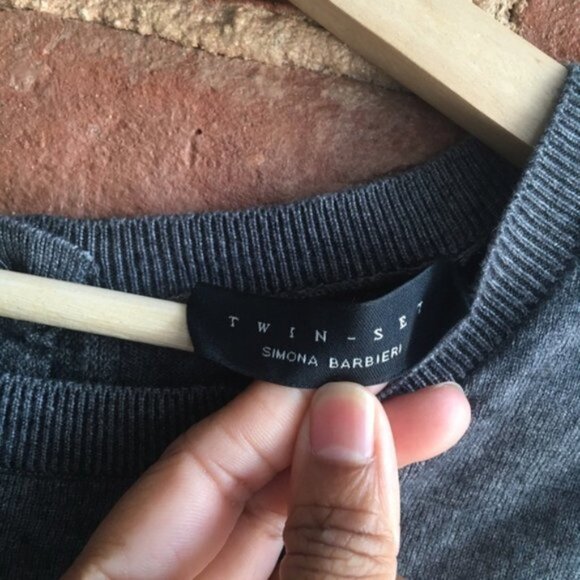 Twin-Set Back Button Sweater Cashmere Blend XS - Picture 4 of 6